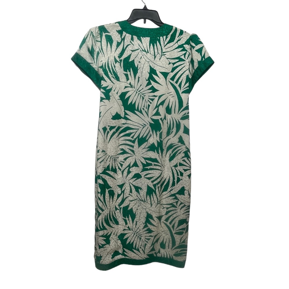 Maggy London button Down 10 Dress 100% Silk Green White‎ Dress - Picture 5 of 5